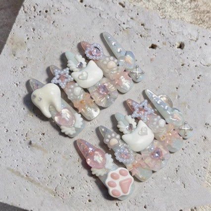 Whimsical Character-Themed Nail Art Set