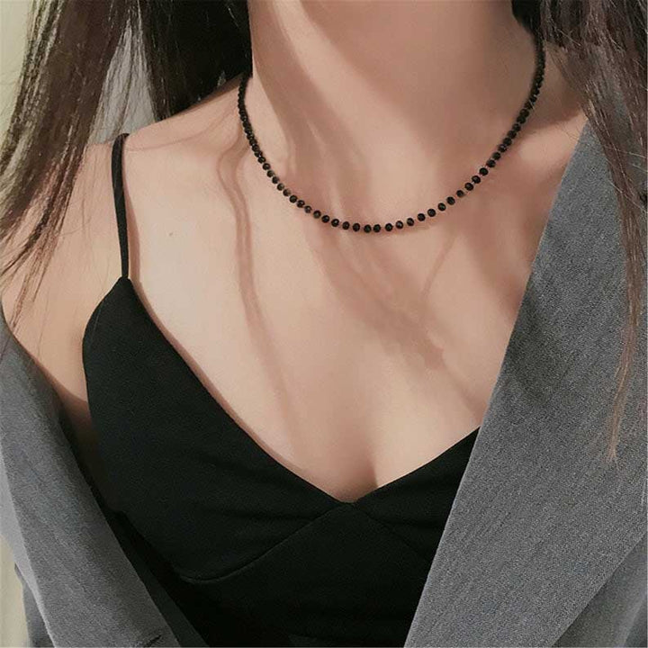Minimalist Beaded Choker Necklace Kalsten