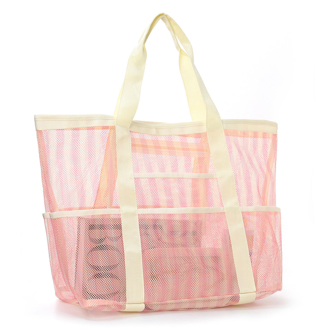 Beach bag made of durable mesh material with sturdy handles Kalsten