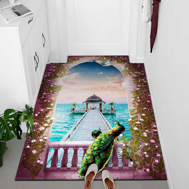 Artistic Fish-Themed Entry Mat
