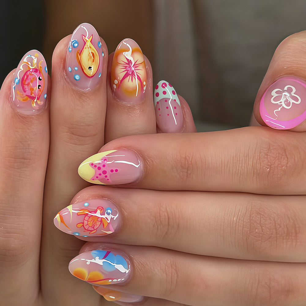 Whimsical Ocean Animal Nail Art Set Kalsten