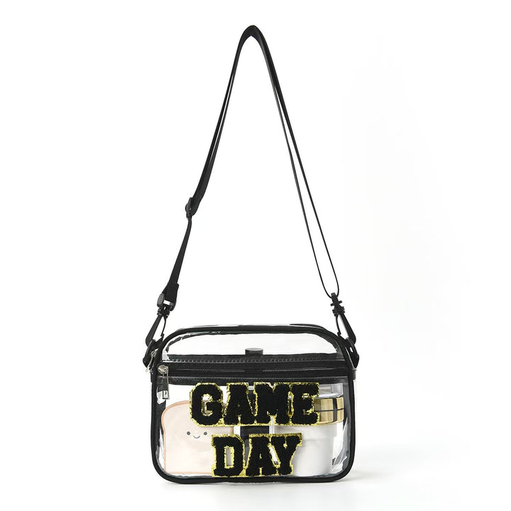 Sporty shoulder bag with transparent front Kalsten