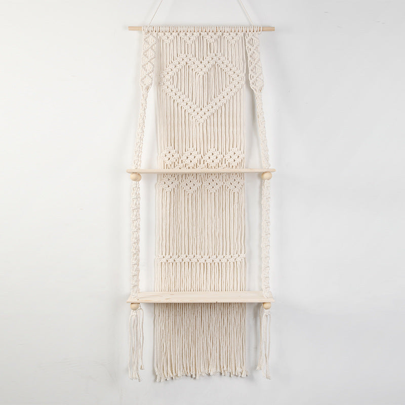 Macrame shelf with heart design Kalsten