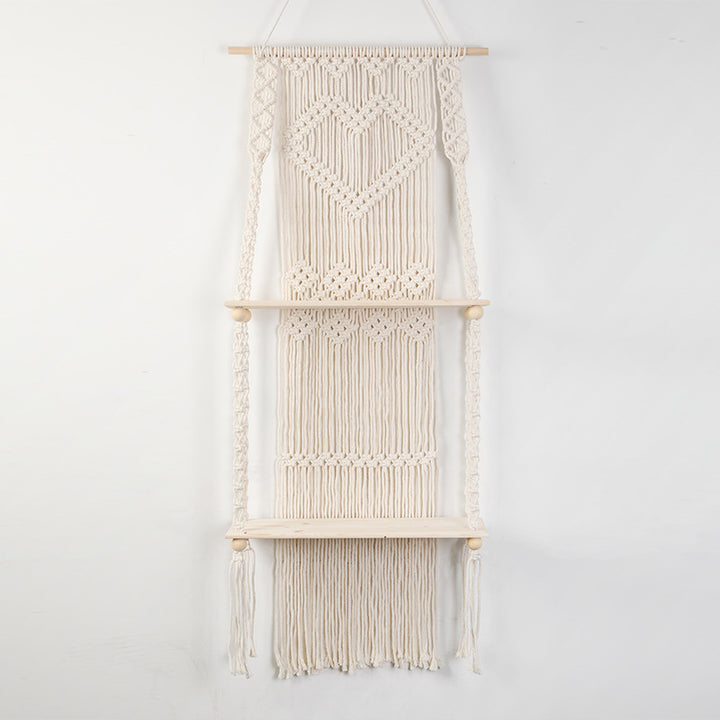 Macrame shelf with heart design Kalsten