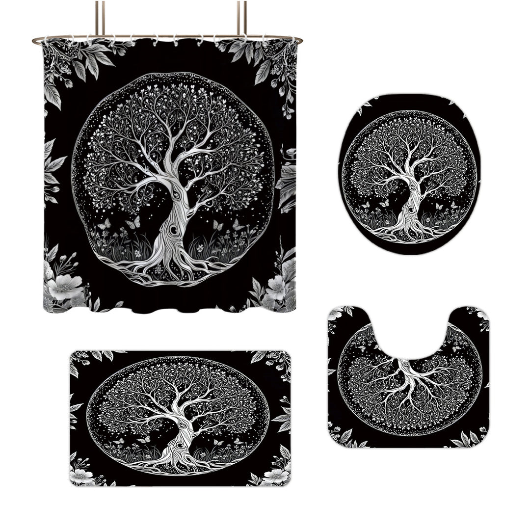 Artistic Tree Design Bathroom Set Kalsten