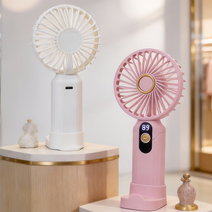 Portable handheld fan with digital speed display and USB charging function Kalsten