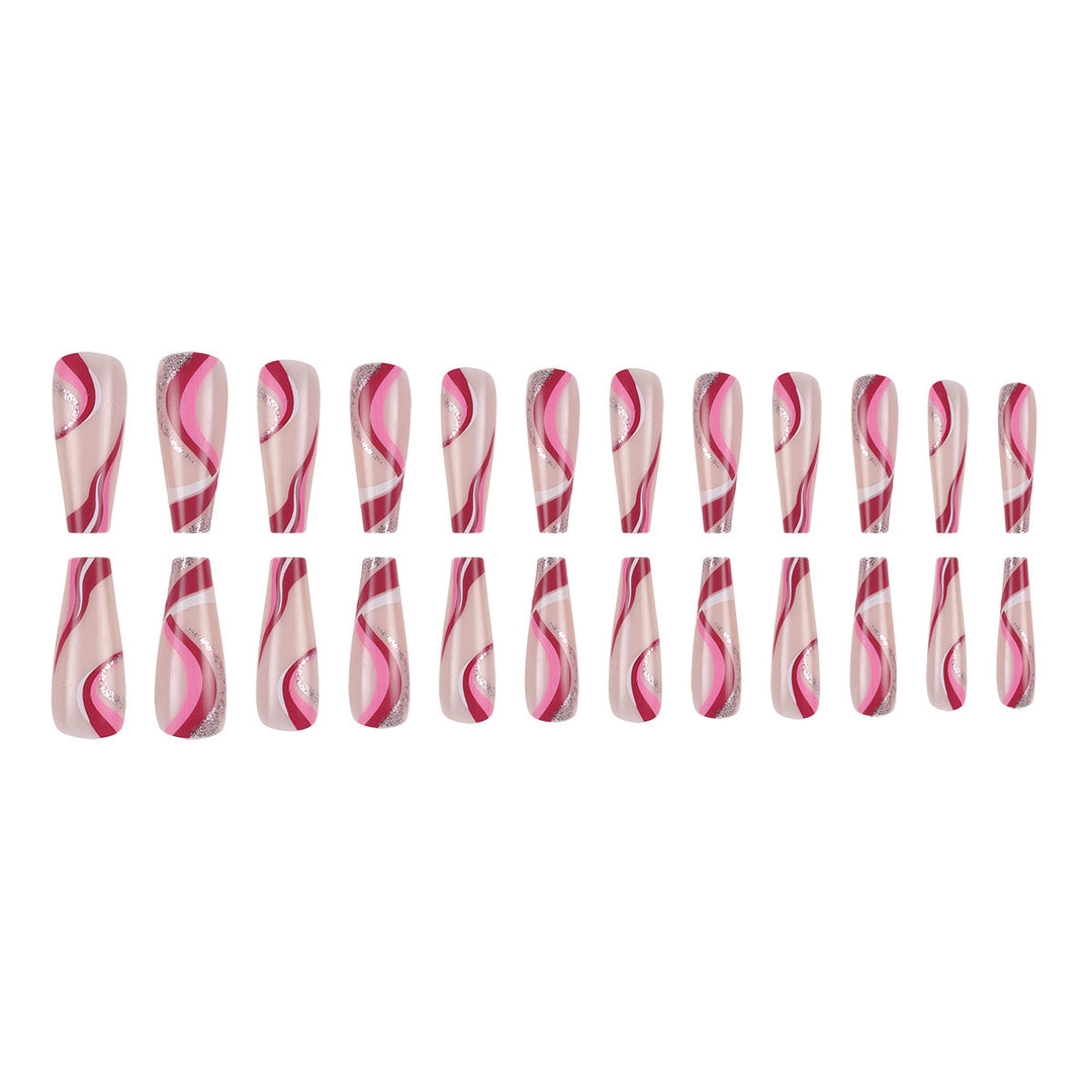 Artistic Long Press-On Nail Art Kalsten