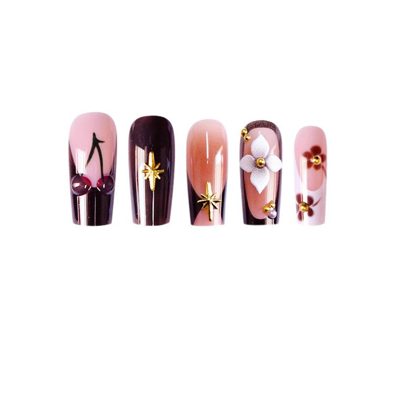 Decorative Long Acrylic Nail Art Kalsten