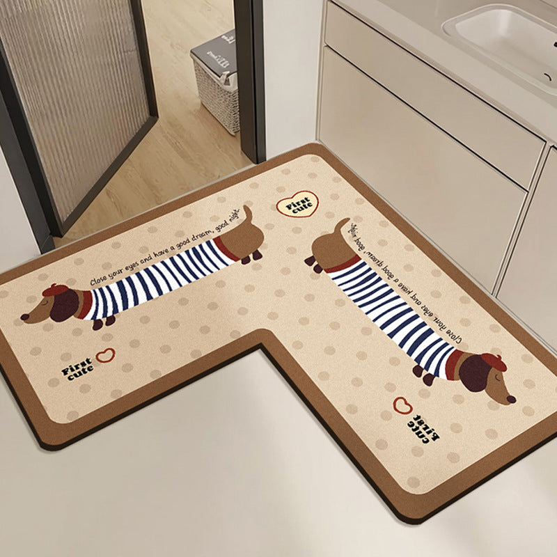 Cute Rabbit Print Bath Mat Kalsten