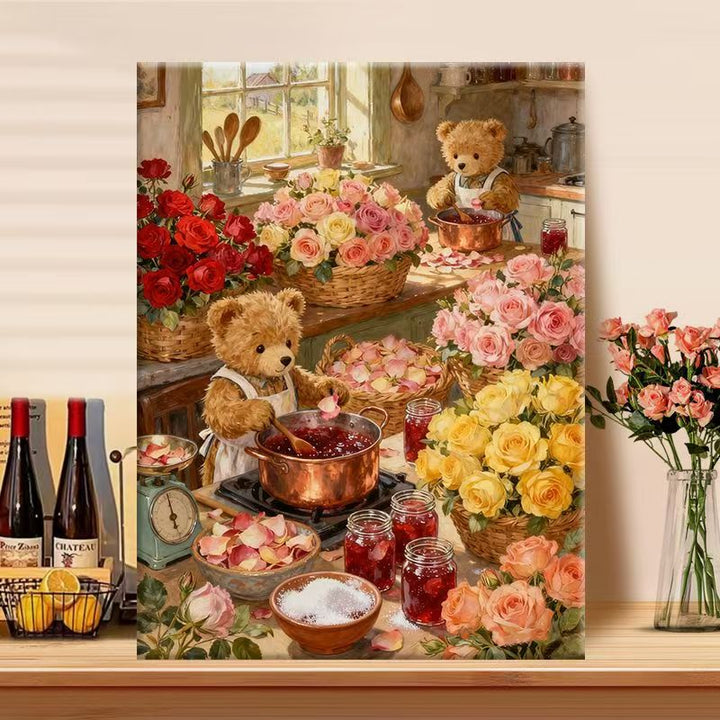 Charming Bear-Themed Kitchen Art Print Kalsten