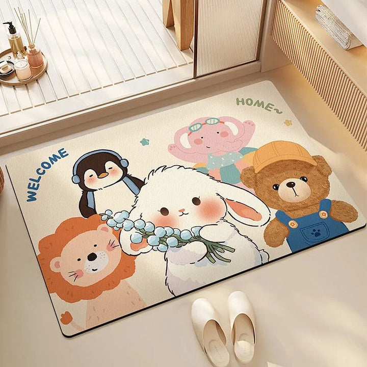 Welcome Home Cartoon Area Rug Kalsten