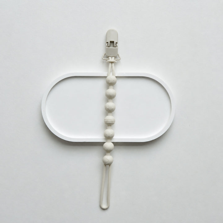 Infant Teething Bead Pacifier Holder Clip with Secure Clamp