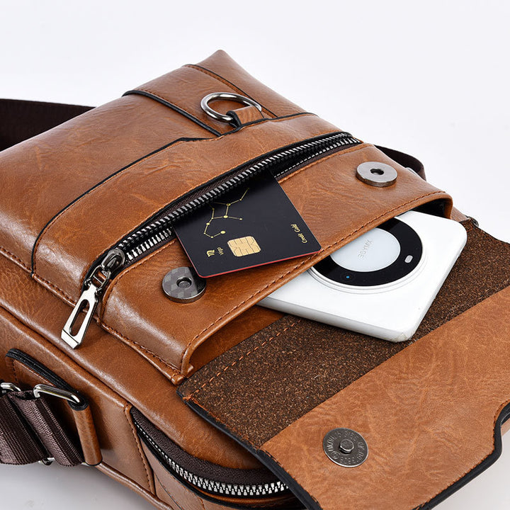 Leather Crossbody Messenger Bag
