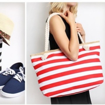 Beach bag with maritime stripe design Kalsten