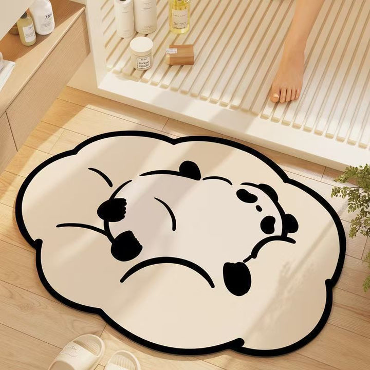 Whimsical Cat-Themed Bath Mat Kalsten