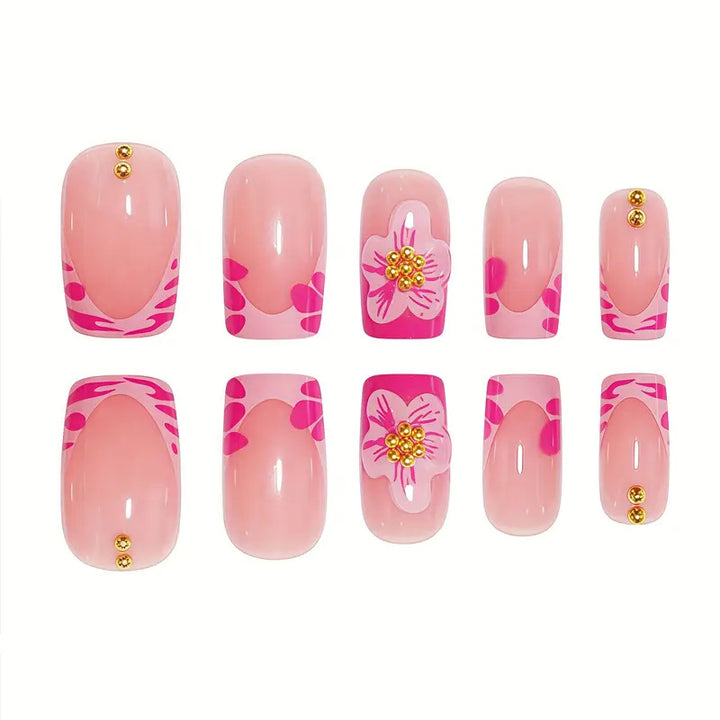 Floral-Inspired Acrylic Nail Enhancements Kalsten