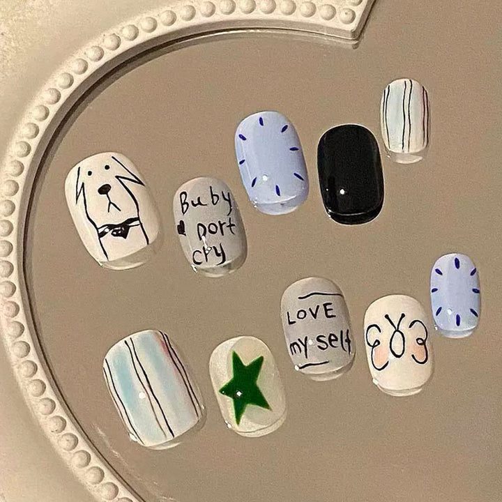 Playful Artistic Nail Art Design Set Kalsten