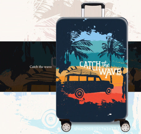 Women's Hard Shell Suitcase with Gorgeous Sunset Design Kalsten