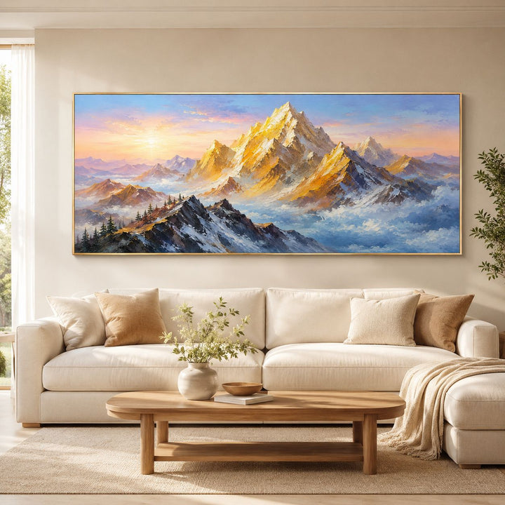 Majestic Mountain Landscape Canvas Artwork for Home
