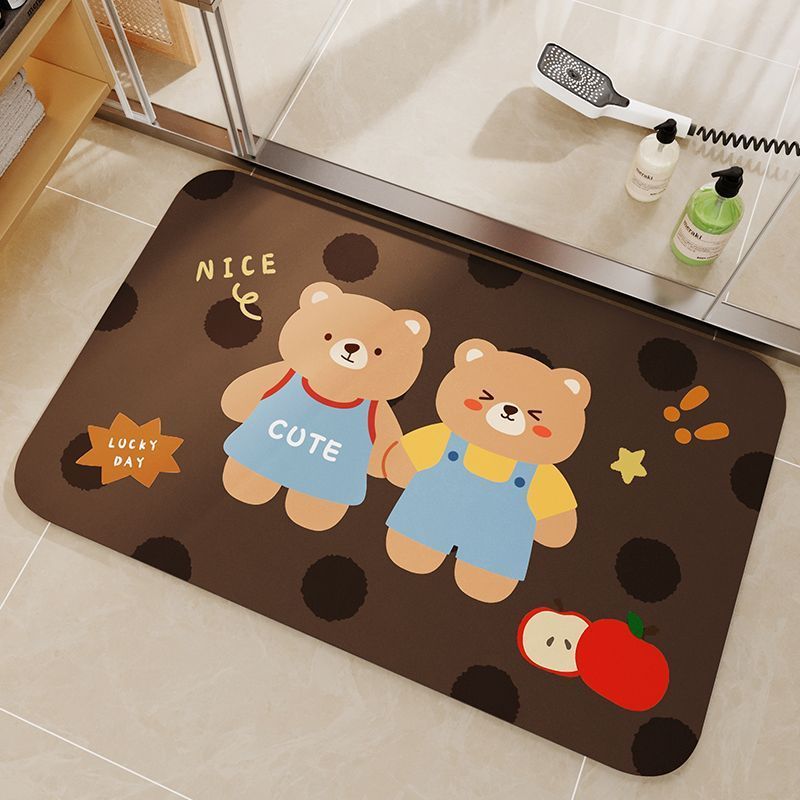 Cute Cartoon Bear Bath Mat