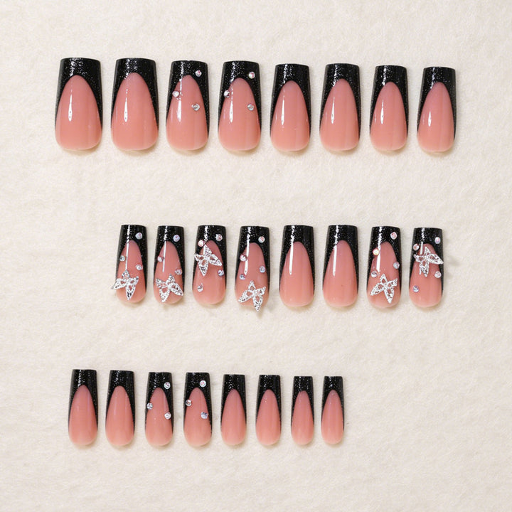 Butterfly Accented Press-On Nail Art Set Kalsten
