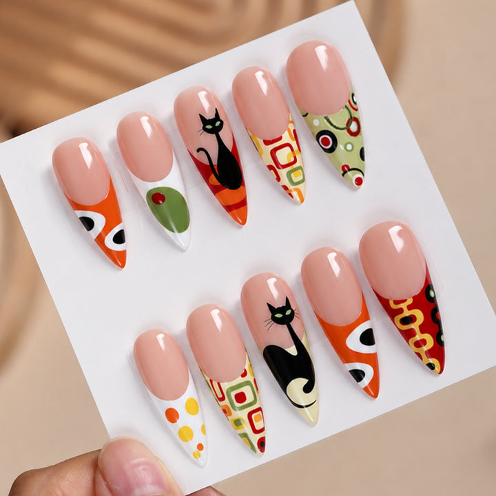 Art nail set with artistic designs Kalsten