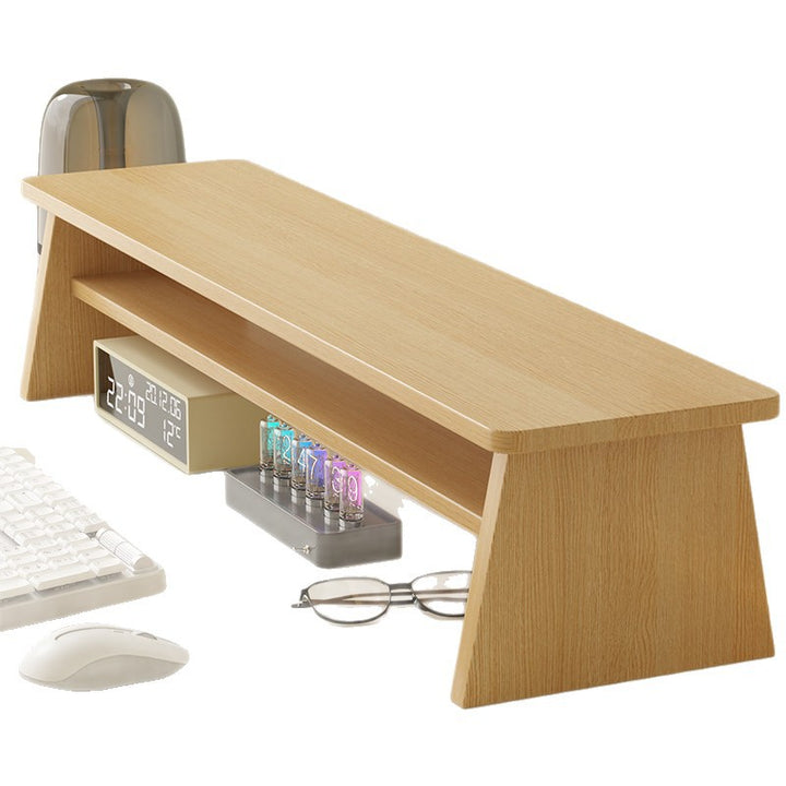 Modern Wooden Monitor Stand with Storage Kalsten