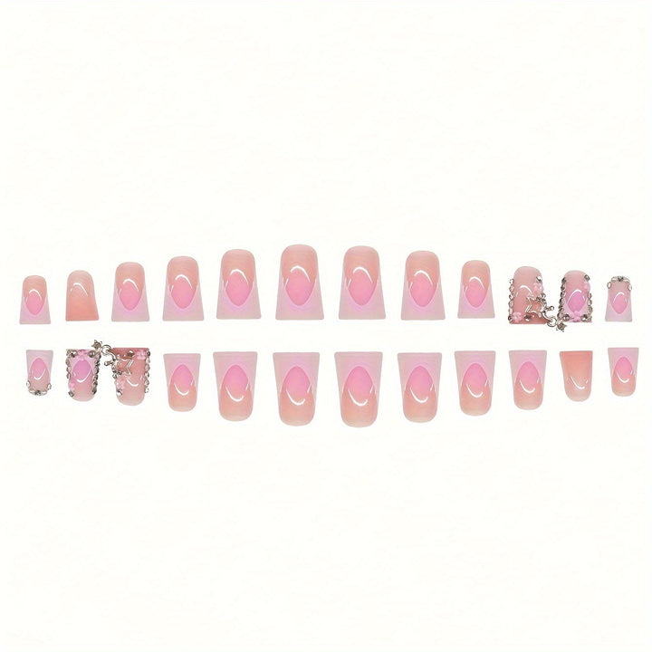 Glamorous 3D Press-On Nail Set with Star Accents Kalsten