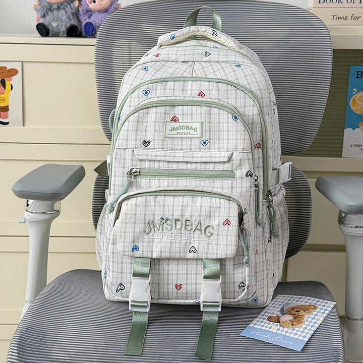 Cute Heart-Embellished Casual Backpack Kalsten