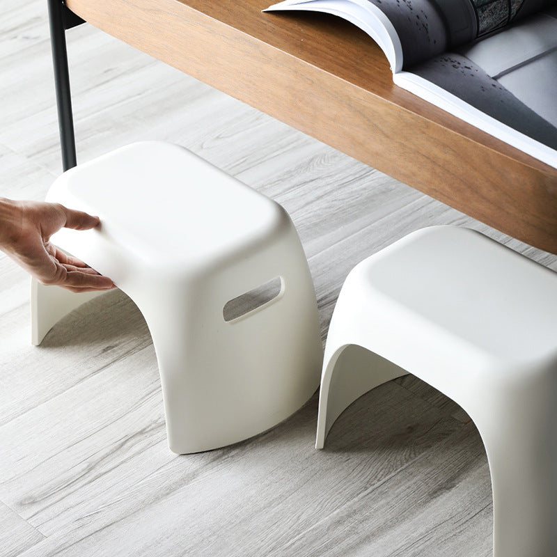 Compact plastic bath and multifunction stool with carrying handles