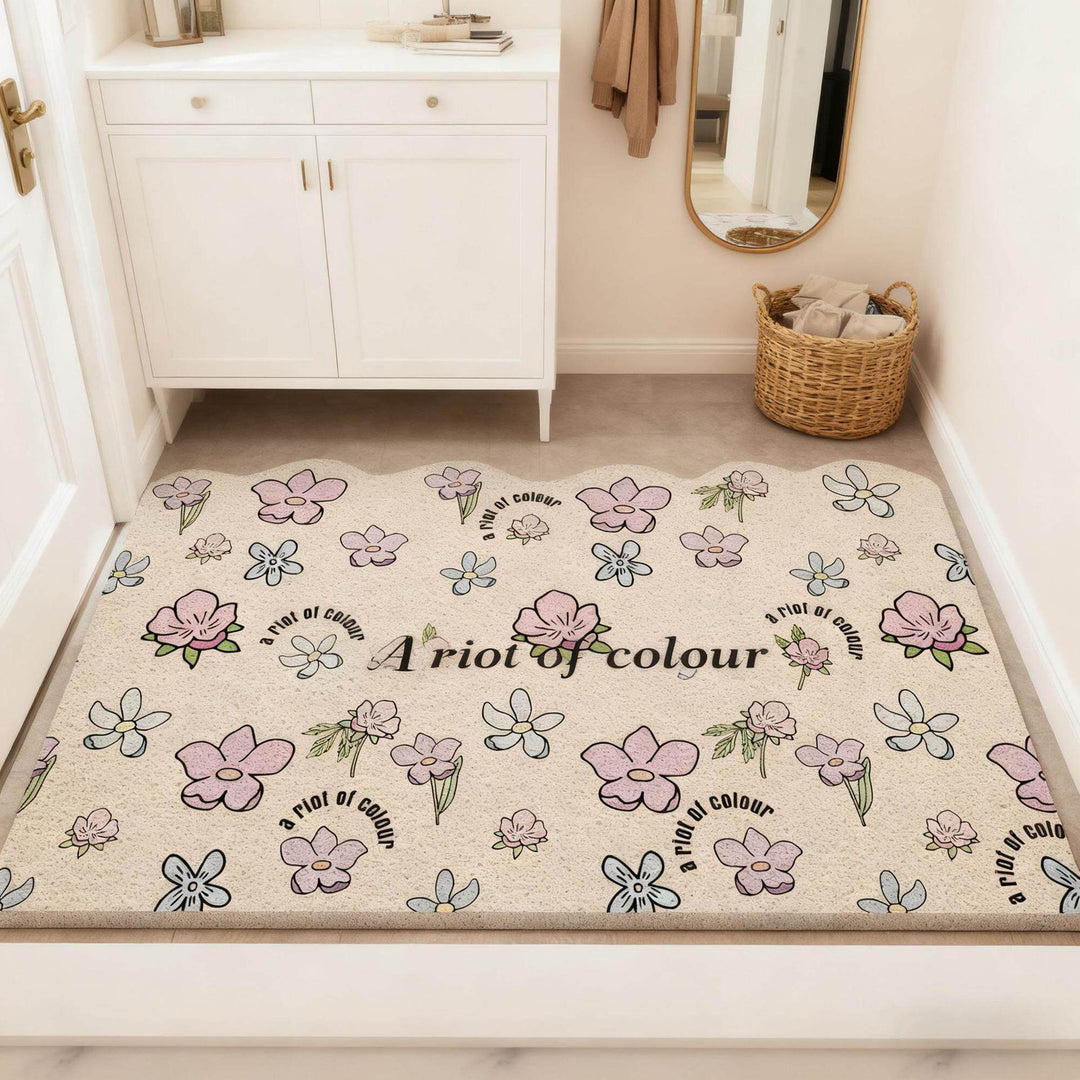 Floral Patterned Decorative Area Mat