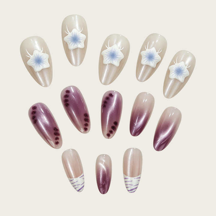 Creative artificial nails with floral design Kalsten