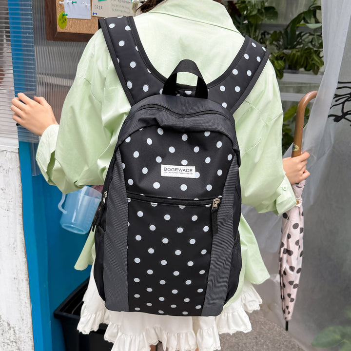 Durable Polka Dot Backpack Kalsten