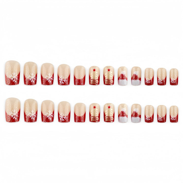 Artificial nails with festive Christmas design Kalsten