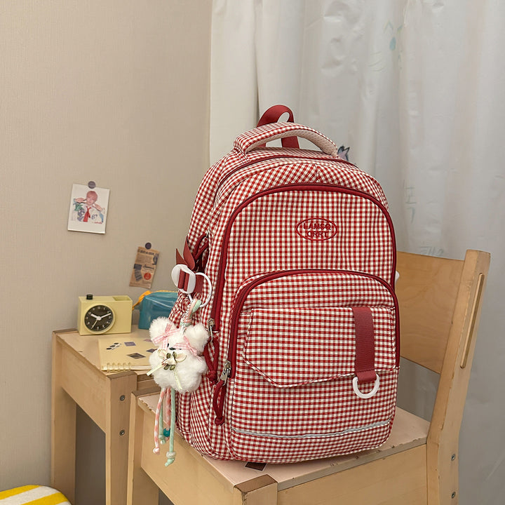 Stylish Checkerboard Pattern Backpack Kalsten 1791205963