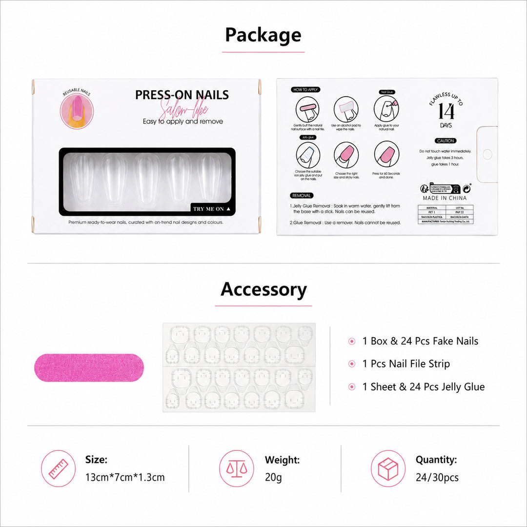Artificial nails with elegant ombre design and filigree edge Kalsten