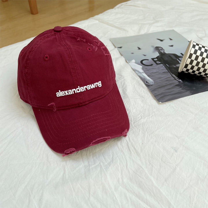 Unisex Distressed Cotton Baseball Cap Kalsten