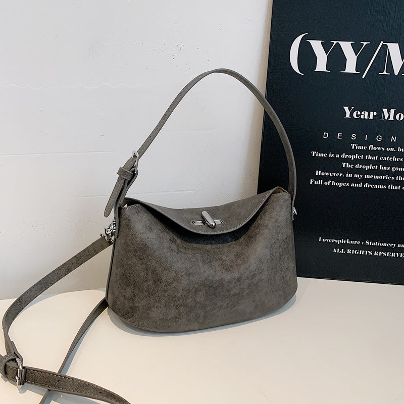 Elegant Soft-Suede Shoulder Bag Kalsten
