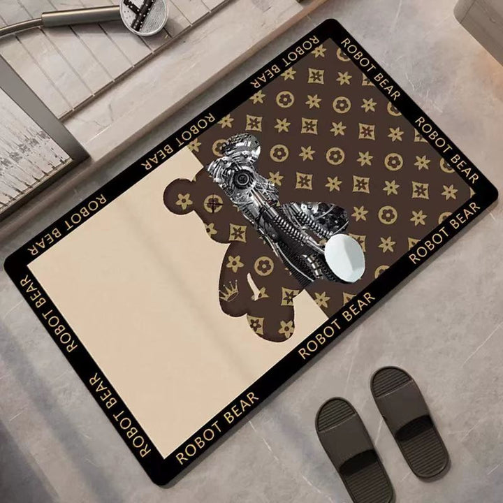 Playful Bear-Themed Bathroom Mat Kalsten