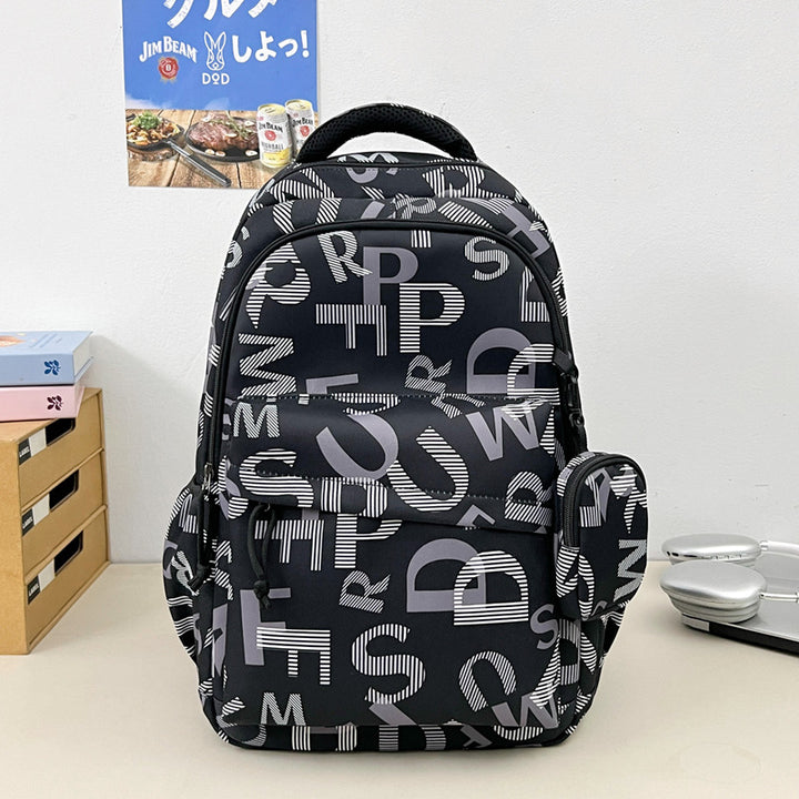 Stylish Letter-Printed Backpack Kalsten