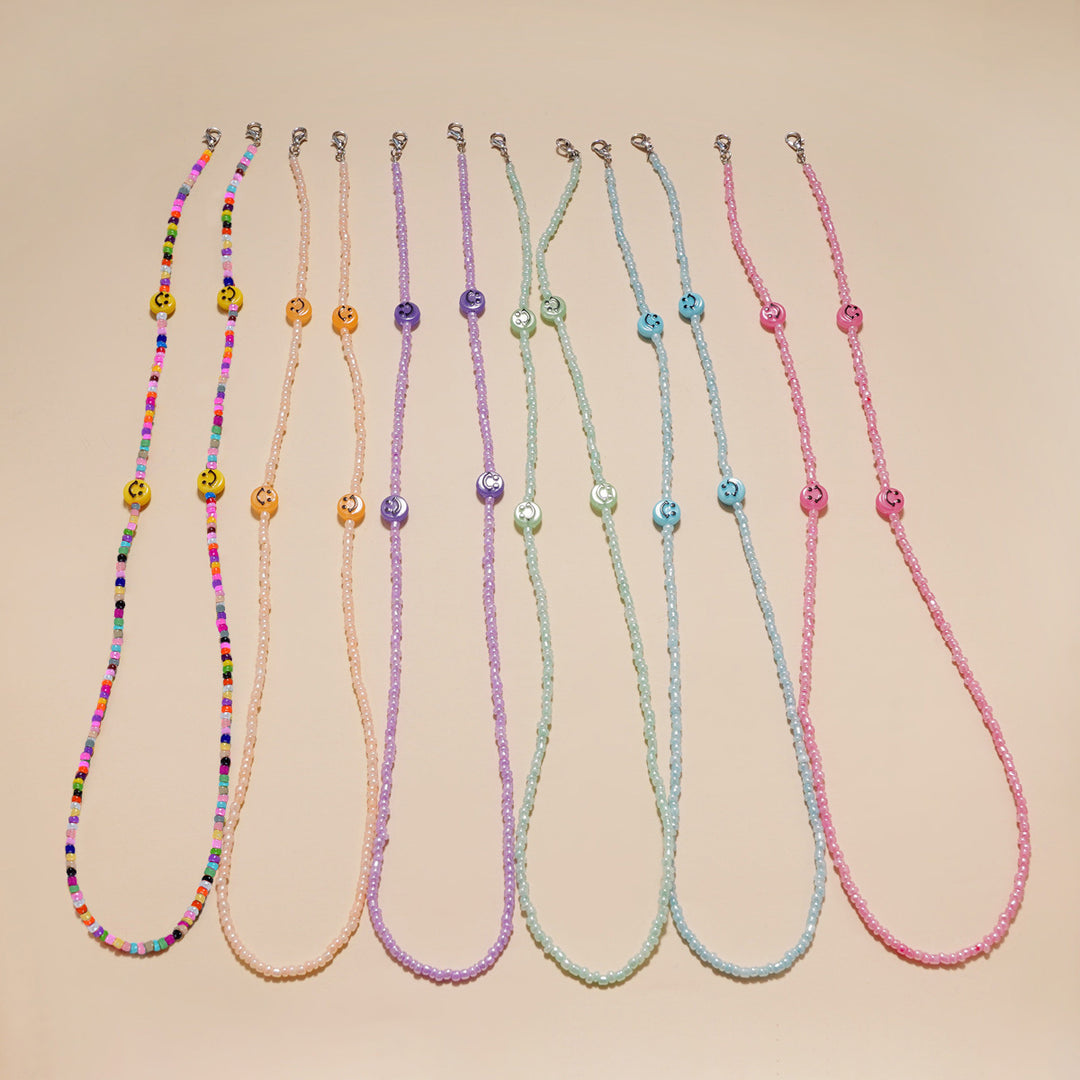 Decorative Smile Beaded Eyewear Chain kalsten