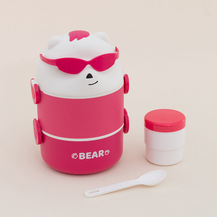 Cute Bear-Themed Portable Snack Container