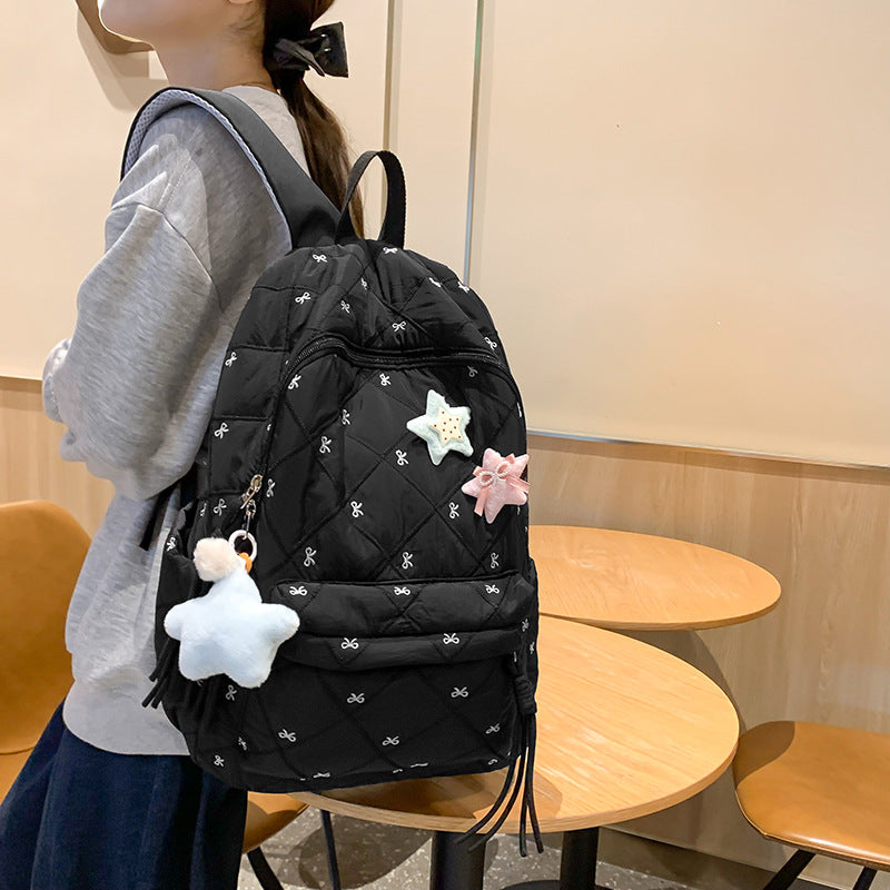 Quilted Embellished Backpack Kalsten