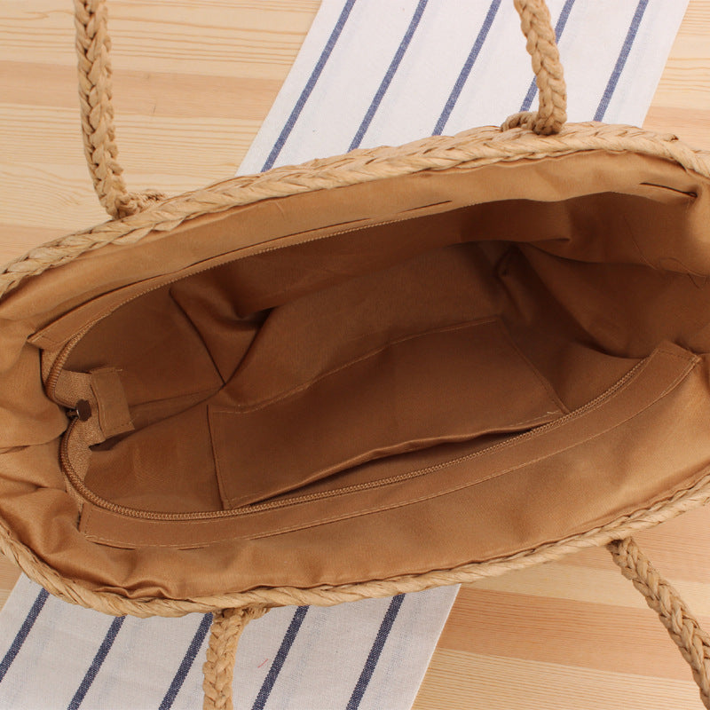 Hand-knotted shopping bag made of natural wicker Kalsten