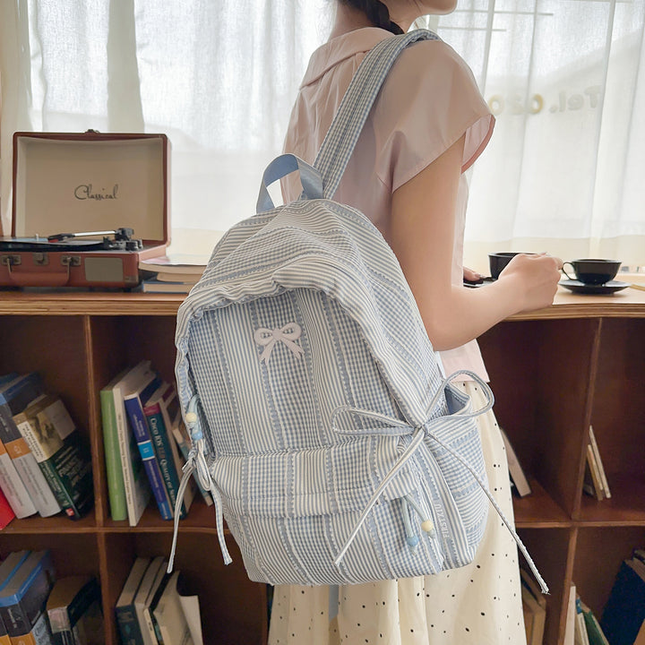 Cute Decorative Bow-Embellished Backpack Kalsten