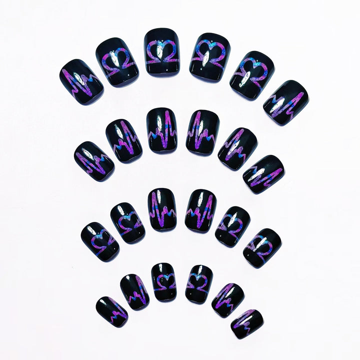 Heartbeat-Themed Nail Art Kalsten