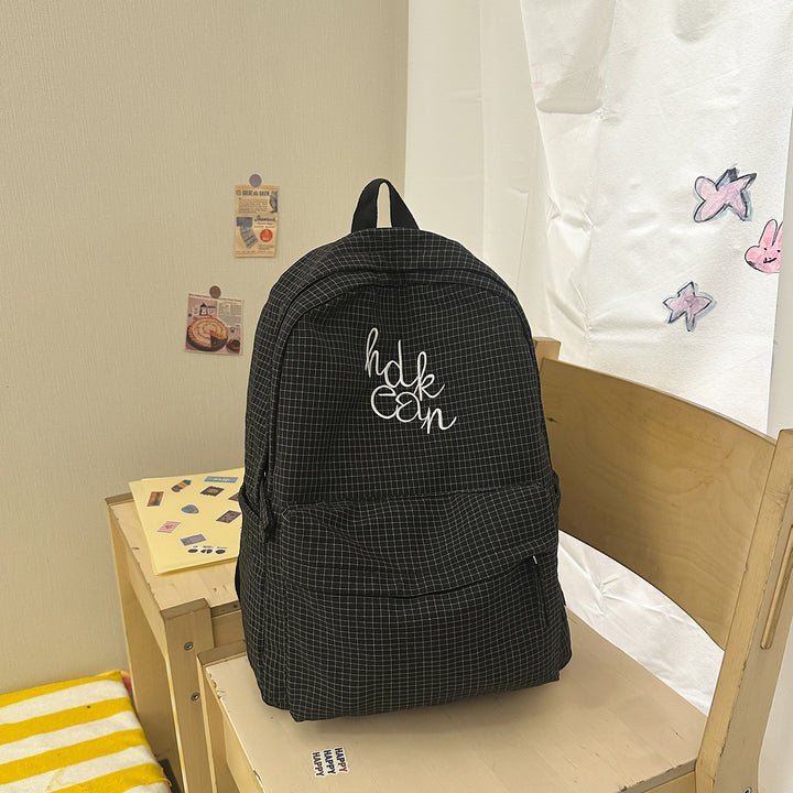 Casual Checked Patterned Backpack Kalsten