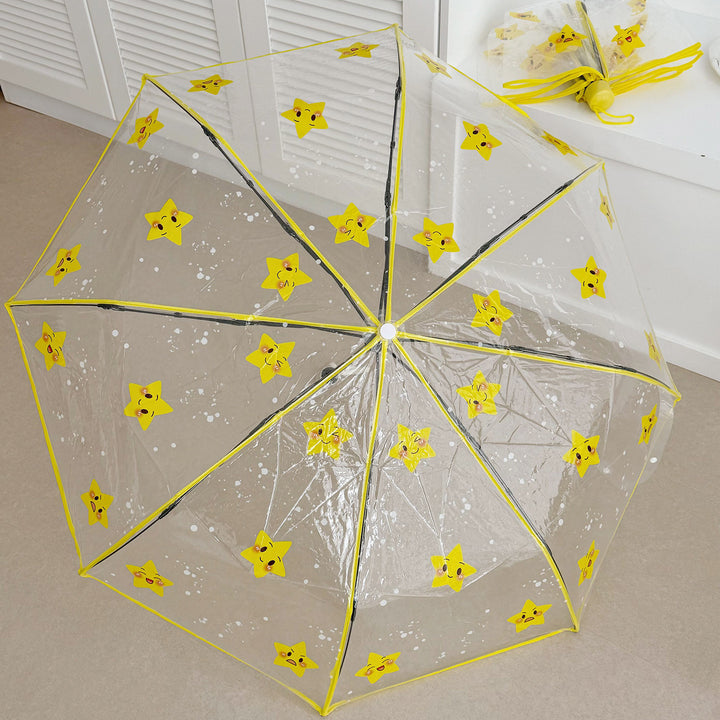 Ladies foldable umbrella with particularly playful star design Kalsten