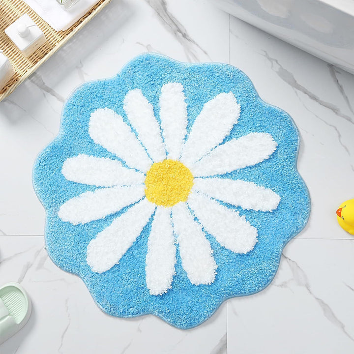Plush Floral Bath Mat