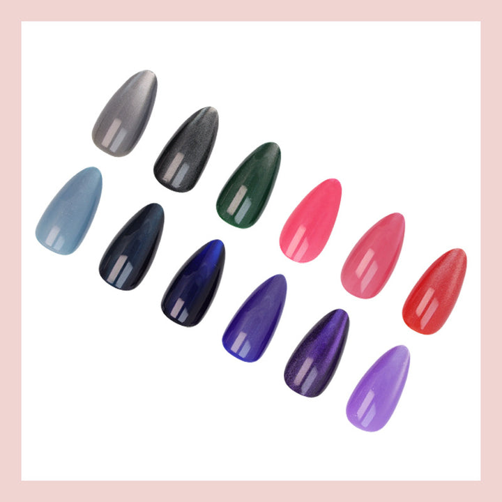 Artificial nail set with shimmering designs Kalsten